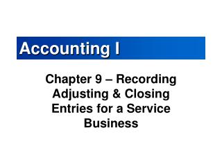 Accounting I