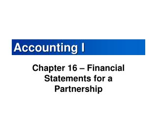 Accounting I