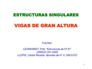 ESTRUCTURAS SINGULARES VIGAS DE GRAN ALTURA