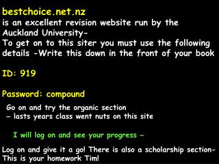 Log on and give it a go! There is also a scholarship section- This is your homework Tim!