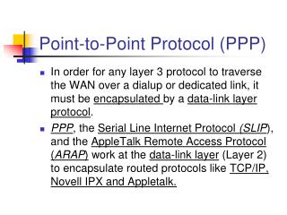 Point-to-Point Protocol (PPP)