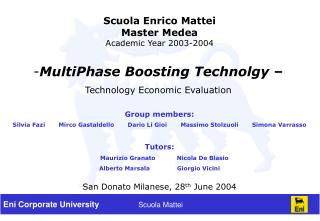 Scuola Enrico Mattei Master Medea Academic Year 2003-2004