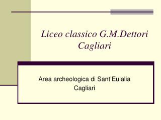 Liceo classico G.M.Dettori Cagliari