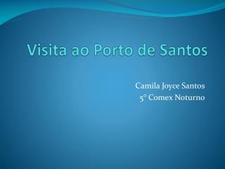 Visita ao Porto de Santos