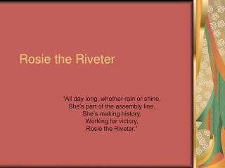 Rosie the Riveter