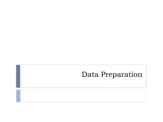 Data Preparation