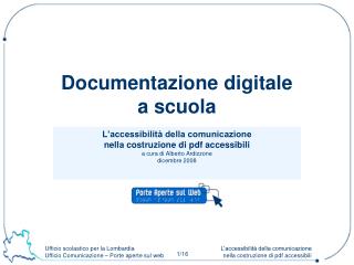 Documentazione digitale a scuola
