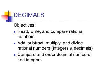 DECIMALS