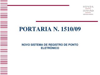 PORTARIA N. 1510/09