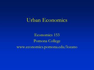 Urban Economics