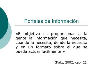 Portales de Información