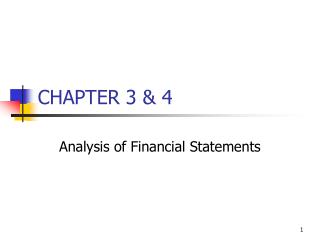 CHAPTER 3 &amp; 4