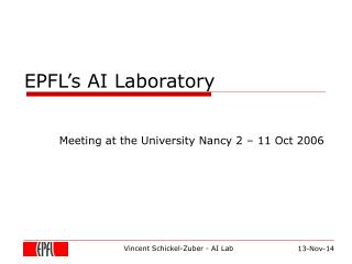 EPFL’s AI Laboratory