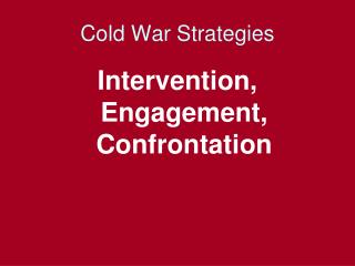 Cold War Strategies