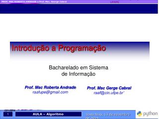 Prof. Msc Roberta Andrade raafupe@gmail