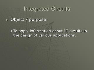 Integrated Circuits