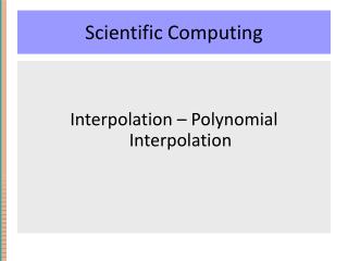 Scientific Computing
