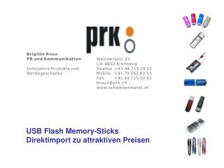 USB Flash Memory-Sticks Direktimport zu attraktiven Preisen