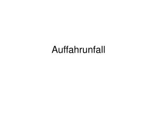 Auffahrunfall