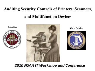 Auditing Security Controls of Printers, Scanners, and Multifunction Devices
