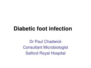 Diabetic foot infection