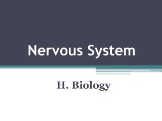 Nervous System