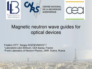 Magnetic neutron wave guides for optical devices