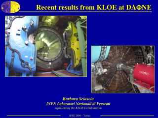 Recent results from KLOE at DA  NE