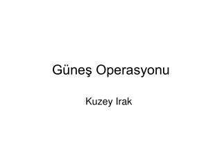 Güneş Operasyonu