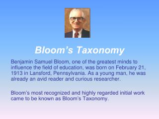 Bloom’s Taxonomy