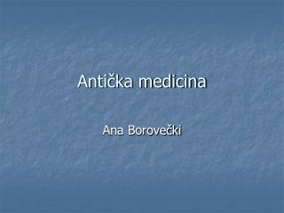 Antička medicina