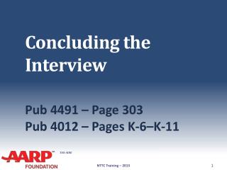 Concluding the Interview