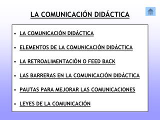 LA COMUNICACIÓN DIDÁCTICA