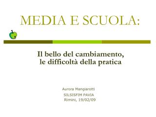 MEDIA E SCUOLA: