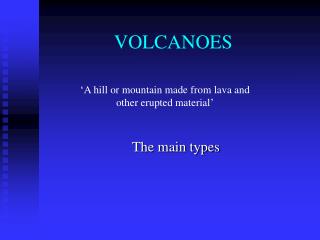 VOLCANOES