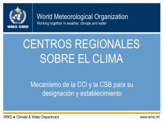 CENTROS REGIONALES SOBRE EL CLIMA