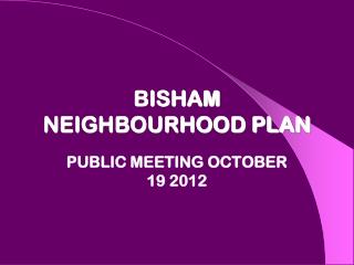 BISHAM NEIGHBOURHOOD PLAN