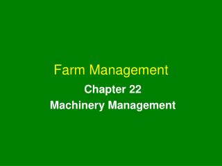 Farm Management