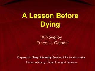 A Lesson Before Dying