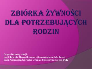 Zbiórka żywności dla potrzebujących rodzin