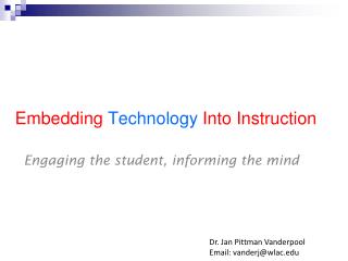 Embedding Technology Into Instruction