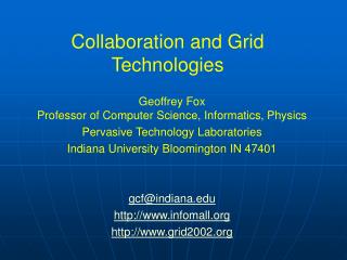 Collaboration and Grid Technologies