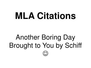 MLA Citations