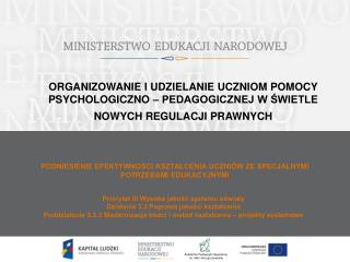 PODNIESIENIE EFEKTYWNOŚCI KSZTAŁCENIA UCZNIÓW ZE SPECJALNYMI POTRZEBAMI EDUKACYJNYMI