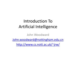 Introduction To Artificial Intelligence