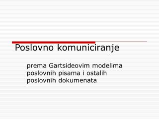 Poslovno komuniciranje