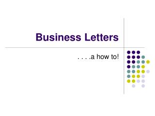 Business Letters