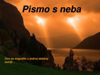 Pismo s neba