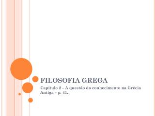 FILOSOFIA GREGA