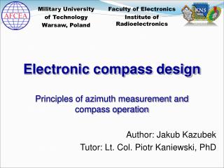 Electronic compass design Principles of azimuth measurement and compass operation